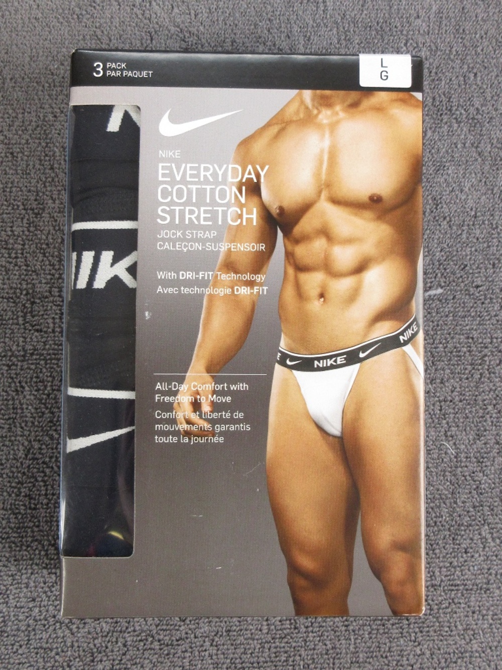 Men's Nike Everyday Cotton Stretch Jock Straps - 3 pack